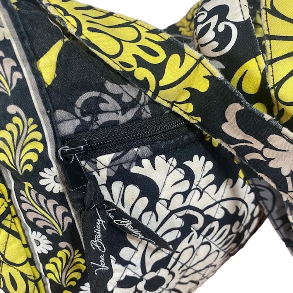 Vera Bradley Women’s Yellow Floral Quilted Shoulder Bag Purse